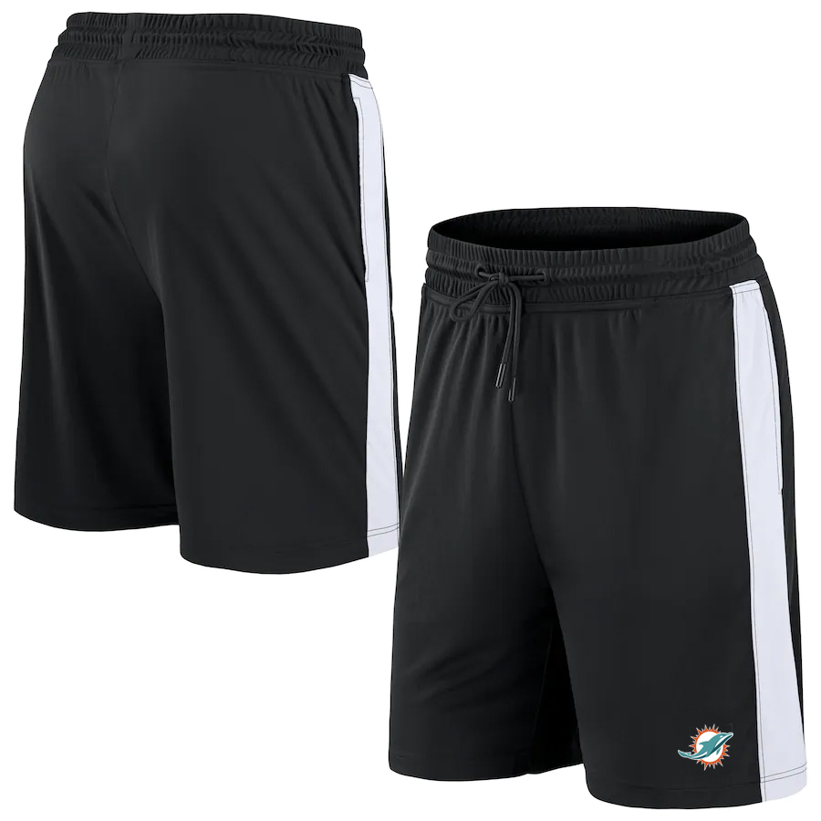 Men's Miami Dolphins Black Performance Shorts Men's Miami Dolphins Black Performance Shorts